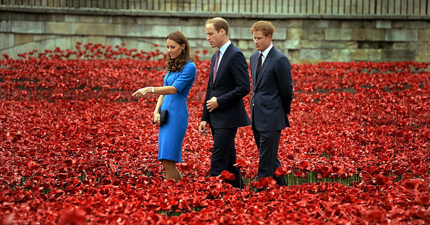 The Duchess of Cambridge, Prince William, Duke of Cambridge and Prince Harry